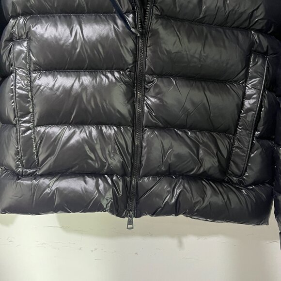 Moncler Hooded Shiny Black Down Jacket - Picture 4 of 8